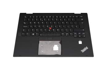 01HY959 teclado incl. topcase original Lenovo UK (Inglés) negro/negro con retroiluminacion y mouse stick