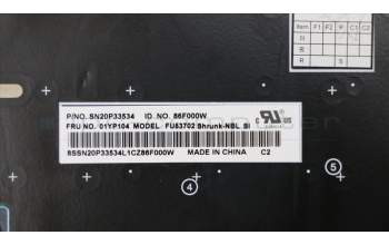 Lenovo 01YP104 NB_KYB FRU COMO SK,LTN,KB,BK,SI