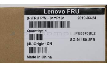 Lenovo 01YP131 NB_KYB FRU COMO SK,LTN,KB-BL,BK,FR