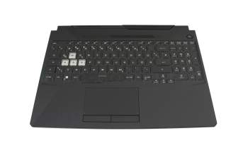 04060-01200300 teclado incl. topcase original Asus DE (alemán) negro/negro con retroiluminacion