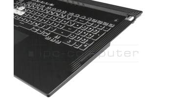 04062-00120000 teclado incl. topcase original Asus DE (alemán) negro/negro con retroiluminacion - without keystone slot -