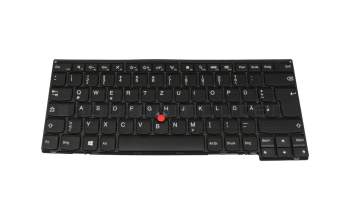 0C02265 teclado original Lenovo DE (alemán) negro/negro/mate con mouse-stick