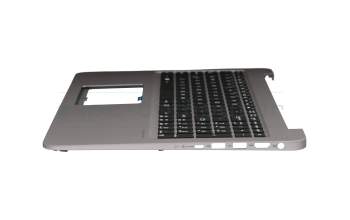 0KN0-UQ2UI13 teclado incl. topcase original Pegatron US (Inglés) negro/canaso con retroiluminacion