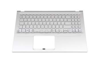 0KN1-734GE teclado incl. topcase original Asus DE (alemán) plateado/plateado