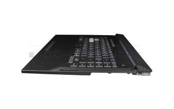 0KN1-8T2GE11 teclado incl. topcase original Asus DE (alemán) negro/transparente/negro con retroiluminacion