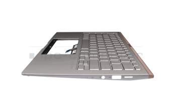 0KN1-A6GE13 R1.0 teclado incl. topcase original Asus DE (alemán) blanco/plateado con retroiluminacion