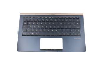 0KNB0-1628GE00 teclado incl. topcase original Asus DE (alemán) negro/azul con retroiluminacion