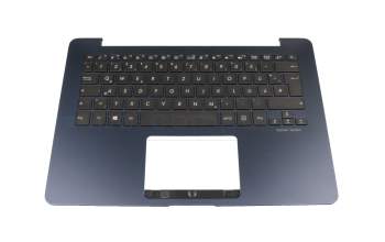 0KNB0-2627GE00 teclado incl. topcase original Asus DE (alemán) negro/azul con retroiluminacion