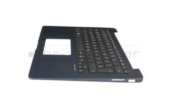 0KNB0-2627GE00 teclado incl. topcase original Asus DE (alemán) negro/azul con retroiluminacion