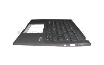 0KNB0-262VGE00 teclado incl. topcase original Asus DE (alemán) gris/canaso con retroiluminacion (Gun Metal Grey)