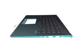 0KNB0-5610GE00 teclado incl. topcase original Asus DE (alemán) negro/turquesa con retroiluminacion