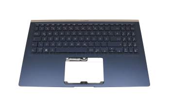 0KNB0-563AGE00 teclado incl. topcase original Asus DE (alemán) azul/azul con retroiluminacion