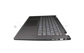 0KNB0-563KGE00 teclado incl. topcase original Lenovo FR (francés) gris/canaso