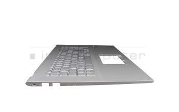 0KNB0-611AGE00 teclado incl. topcase original Asus DE (alemán) plateado/plateado