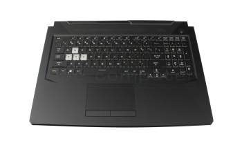 0KNR0-681WUS00 teclado incl. topcase original Asus US (Inglés) negro/transparente/canaso con retroiluminacion