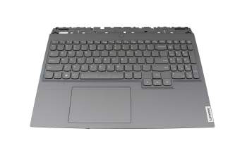 0N7K teclado incl. topcase original Lenovo US (Inglés) gris/canaso con retroiluminacion