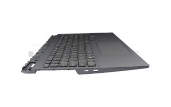 0N7K teclado incl. topcase original Lenovo US (Inglés) gris/canaso con retroiluminacion