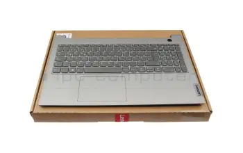 5CB1J09215 teclado incl. topcase original Lenovo DE (alemán) gris oscuro/canaso con retroiluminacion y mouse stick