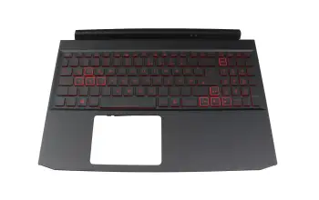 6B.QAZN2.014 teclado incl. topcase original Acer DE (alemán) negro/rojo/negro con retroiluminacion