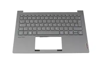 5CB1D66573 teclado incl. topcase original Lenovo DE (alemán) gris/canaso con retroiluminacion
