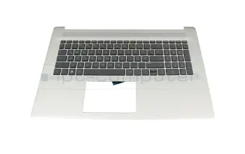 N39375-041 teclado incl. topcase original HP DE (alemán) gris/plateado