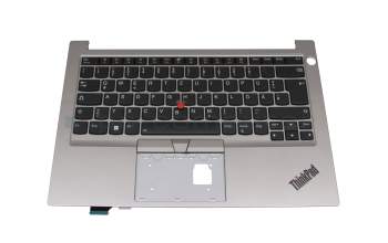 10A27402000R3 teclado incl. topcase original Lenovo DE (alemán) negro/plateado con retroiluminacion y mouse stick