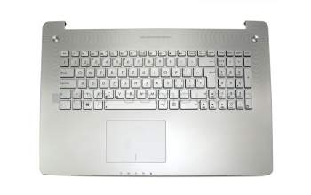 13N0-PTA0211 teclado incl. topcase original Asus SF (suiza-francés) plateado/plateado con retroiluminacion