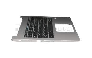 13N1-1ZP0201 teclado incl. topcase original Acer DE (alemán) negro/plateado