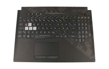 13N1-56A0261 teclado incl. topcase original Asus DE (alemán) negro/negro con retroiluminacion