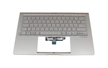 13N1-94A0A11 teclado incl. topcase original Asus DE (alemán) plateado/plateado con retroiluminacion