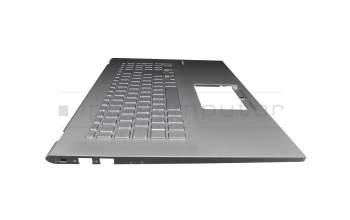 13N1-D0A0101 teclado incl. topcase original Asus DE (alemán) plateado/plateado con retroiluminacion