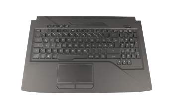 13NB0G51P04X11 teclado incl. topcase original Asus DE (alemán) negro/negro con retroiluminacion