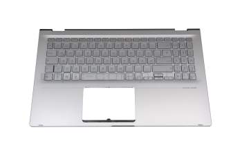 13NB0LK2AM0231 teclado incl. topcase original Asus DE (alemán) plateado/plateado con retroiluminacion