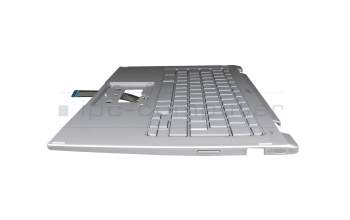 15004E5BK201 teclado original Acer DE (alemán) plateado con retroiluminacion