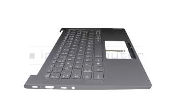 1KAFZZG0062 teclado incl. topcase original Lenovo DE (alemán) gris/canaso con retroiluminacion