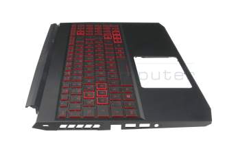 201000DFKC01 teclado incl. topcase original Acer DE (alemán) negro/rojo/negro con retroiluminacion