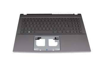 22705057K202 teclado incl. topcase original Acer DE (alemán) gris/canaso con retroiluminacion