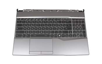 3076U7C126D teclado incl. topcase original MSI IT (italiano) negro/canaso con retroiluminacion