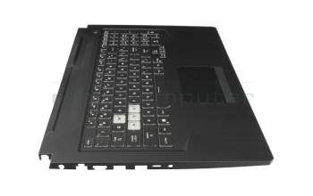 33NJFTAJN00 teclado incl. topcase original Asus US (Inglés) negro/transparente/canaso con retroiluminacion