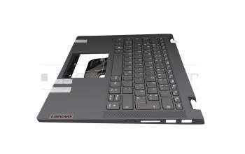 433.0K108 0011 teclado incl. topcase Lenovo DE (alemán) gris oscuro/canaso (platinum grey)