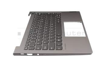 460.0M502.0001 teclado incl. topcase original Lenovo UK (Inglés) gris/canaso con retroiluminacion