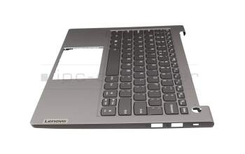 460.0M502.0001 teclado incl. topcase original Lenovo UK (Inglés) gris/canaso con retroiluminacion