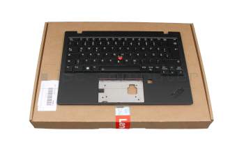 460.0RD06.0012 teclado incl. topcase original Lenovo DE (alemán) negro/negro con retroiluminacion y mouse stick