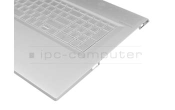 4600EJ0500011 teclado incl. topcase original HP DE (alemán) plateado/plateado con retroiluminacion