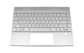 460G9040003 teclado incl. topcase original HP DE (alemán) plateado/plateado con retroiluminacion