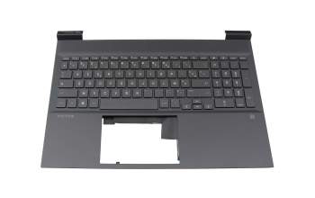 46G3MTA0AKB teclado incl. topcase original HP FR (francés) plateado/negro con retroiluminacion