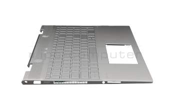 46M.0EDCS.0005 teclado incl. topcase original HP DE (alemán) plateado/plateado con retroiluminacion