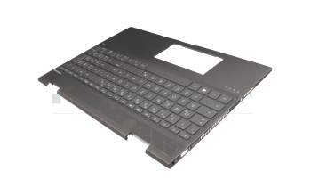 46M.0EECS.0008 teclado incl. topcase original HP DE (alemán) gris/canaso con retroiluminacion