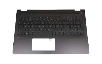 46M0BWCS0003 teclado incl. topcase original HP DE (alemán) negro/negro