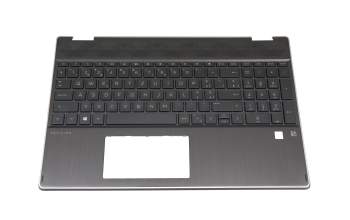 46M0GFCS0121 teclado incl. topcase original HP CH (suiza) negro/negro con retroiluminacion